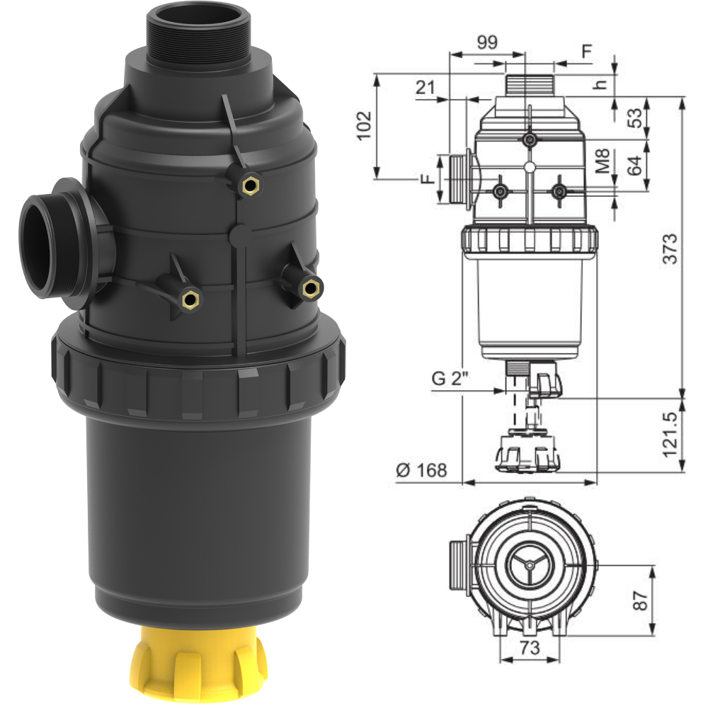 Filter usis 2"+ventil 3172472